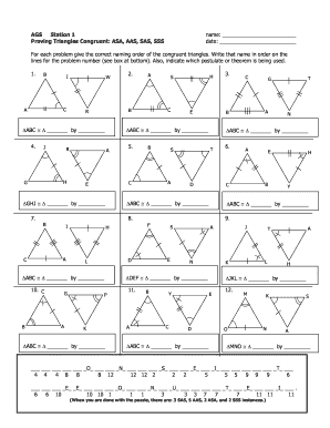 Triangle Congruence Worksheet Pdf 2020-2024 - Fill and Sign ...