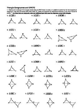 congruent triangles sss and sas worksheet