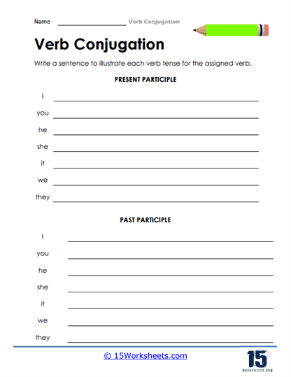 Verb Conjugation Worksheets - 15 Worksheets Library