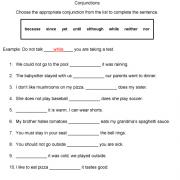 conjunctions worksheets 5th grade | Diigo Groups