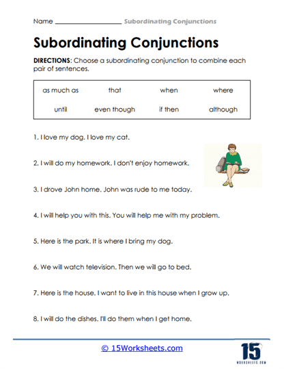 Subordinating Conjunctions Worksheets - 15 Worksheets Library