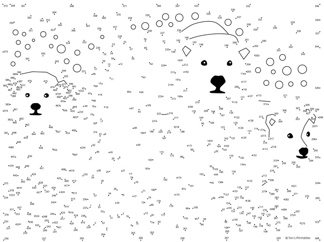 Christmas Polar Bear Dot-to-Dot / Connect the Dots PDF