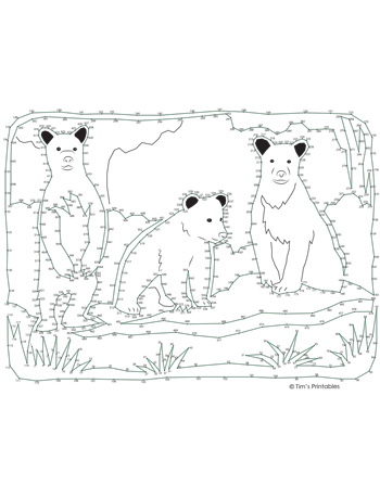 connect dots worksheet bear