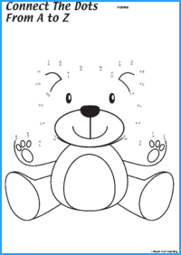 Connect-the-Dots Teddy Bear Worksheet | Maple Leaf Learning Library