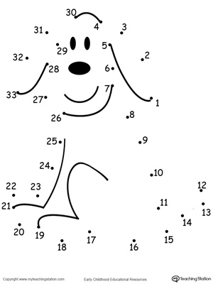 Early Childhood Dot-to-Dot Worksheets | MyTeachingStation.com