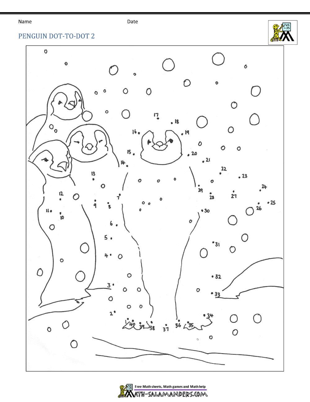 connect the dots for 2nd grade