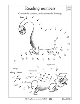 Connect-the-dots dinosaurs | 1st grade, Kindergarten Math, Reading ...