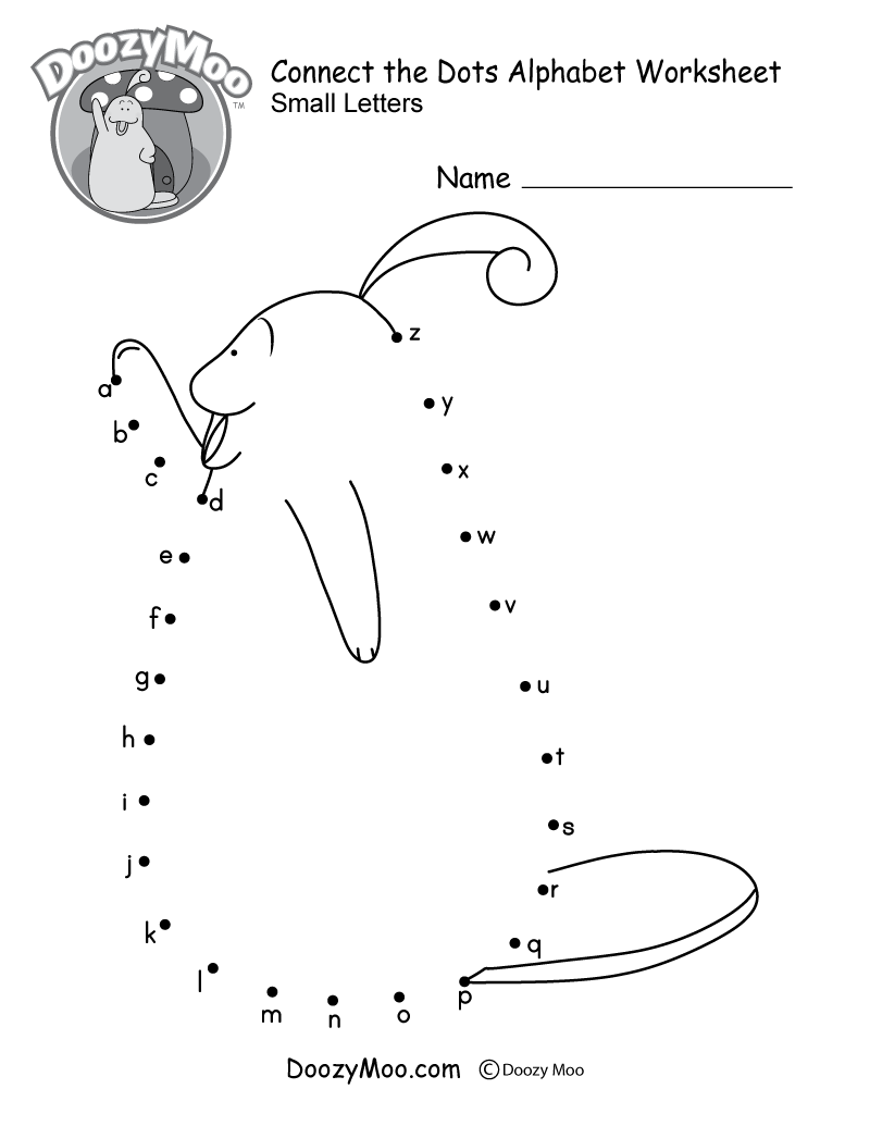 connect the dots letters worksheet