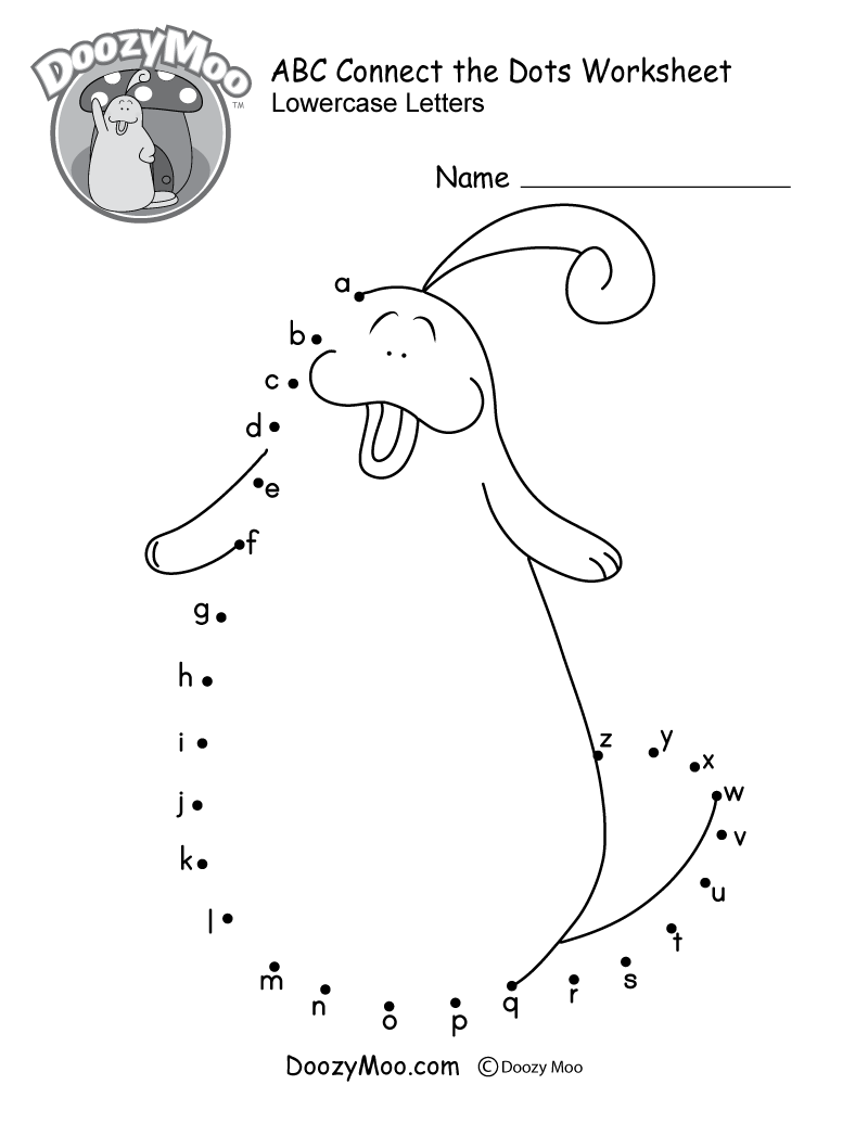 connect the dots letters worksheet