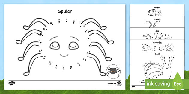 ? Minibeasts Dot to Dot Colouring Sheets | NZ Resources