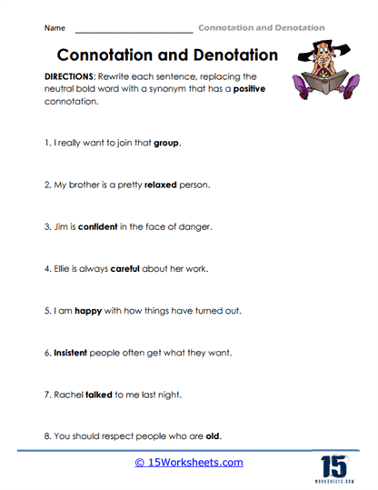 Connotation and Denotation Worksheets - 15 Worksheets Library