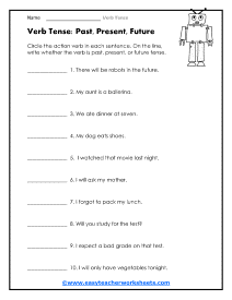 Verb Tense Worksheets - 15 Worksheets Library