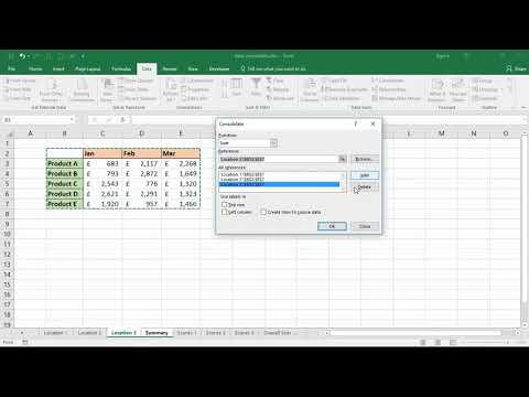consolidate data from multiple worksheet in a single worksheet