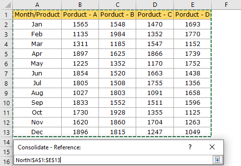 Consolidate Data From Multiple Worksheets in a Single Worksheet in ...