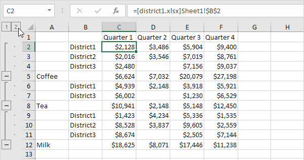 Consolidate Data in Excel (In Easy Steps)