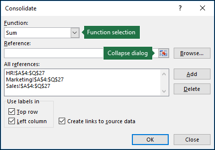 Consolidate data in multiple worksheets - Microsoft Support
