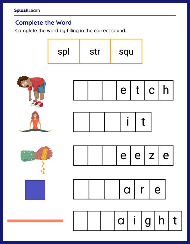 consonant blends worksheet 2nd grade