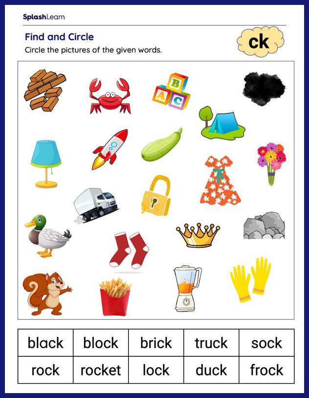 Consonant Digraphs Worksheets for 1st Graders Online SplashLearn
