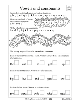 consonant vowel consonant worksheet