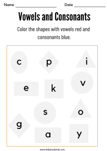 consonants and vowels worksheet