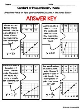 constant of proportionality worksheet