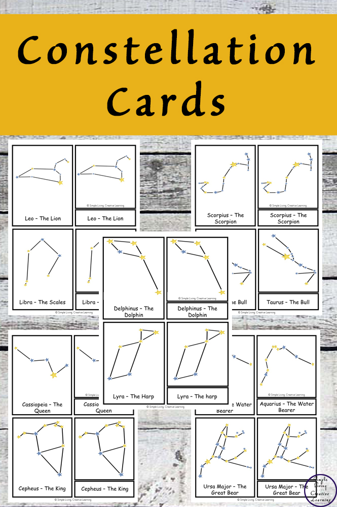 FREE} Printable Constellation Cards - Simple Living. Creative Learning