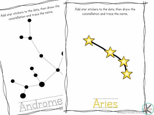 ✨ FREE Printable Constellation Worksheets - Drawing Activity for Kids