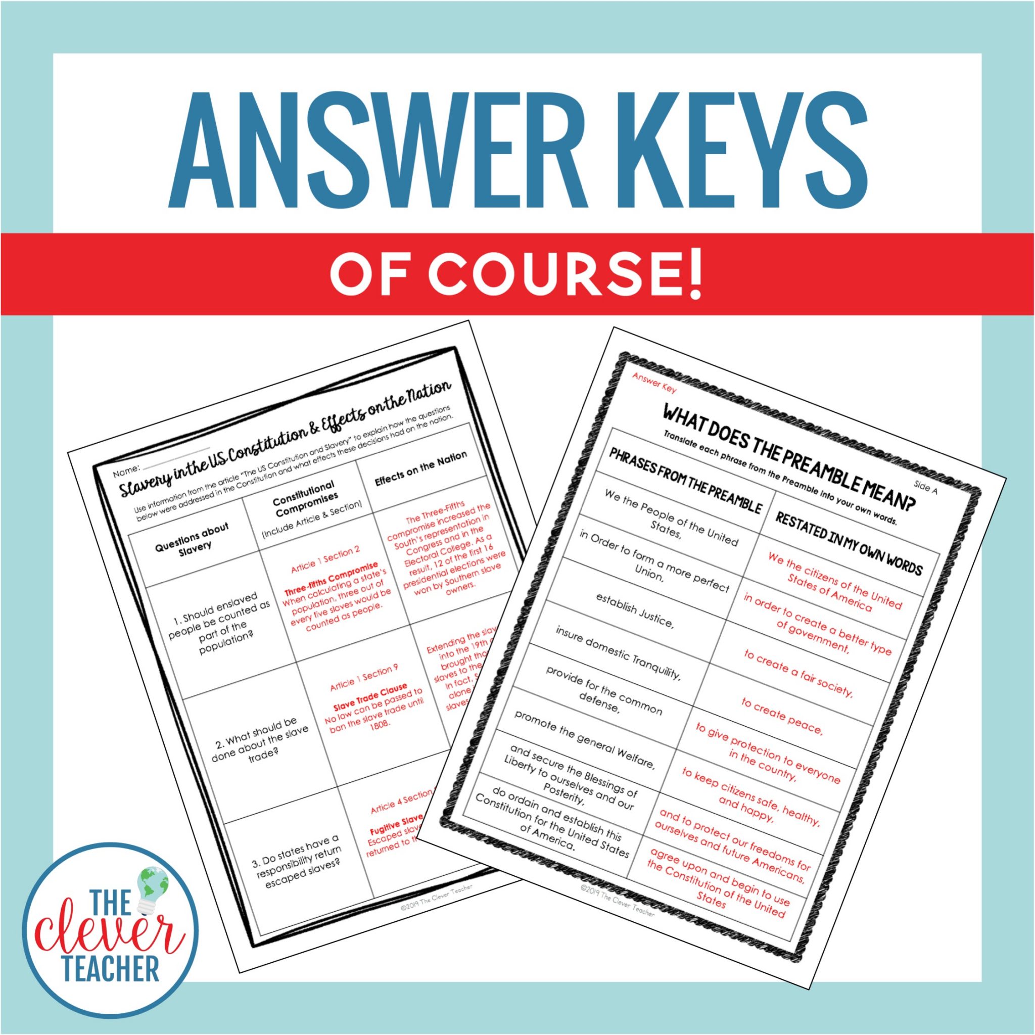constitution worksheet for middle school