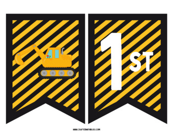 FREE Construction Birthday Banner Printable For Kids, Happy ...