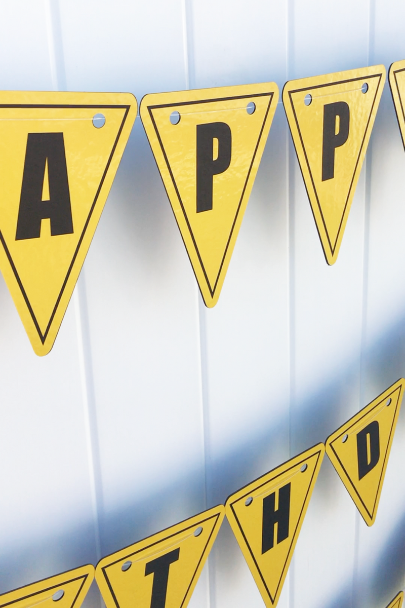 construction happy birthday banner printable