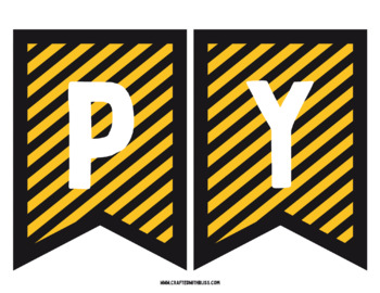 FREE Construction Birthday Banner Printable For Kids, Happy ...
