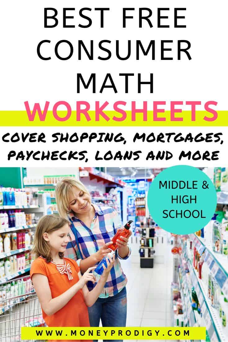 19 Free Consumer Math Worksheets (Middle &  High School)