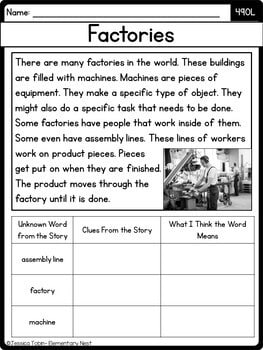 RI.1.4 Unknown Words and Context Clues - Elementary Nest