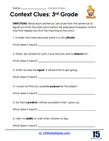 Context Clues Worksheets - 15 Worksheets Library