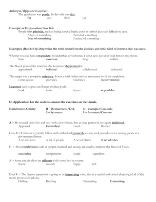 Activities for context clues | PDF