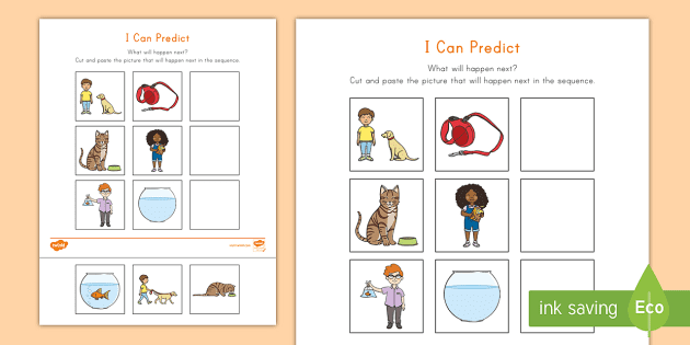 I Can Predict Cut and Paste Activity (teacher made) - Twinkl