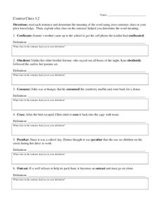 context clues reading passages