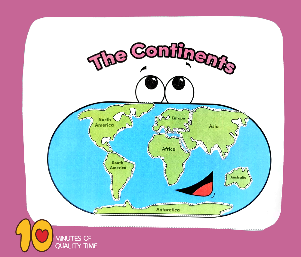 continents of the world worksheet