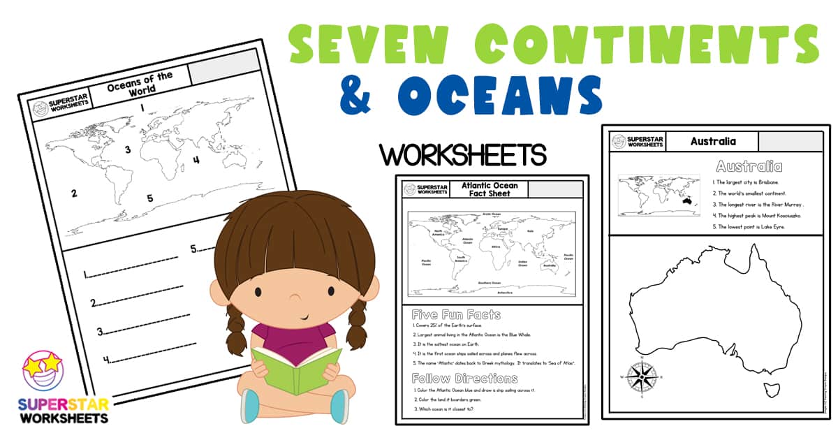 continents social studies worksheet