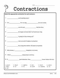 Contraction Worksheets