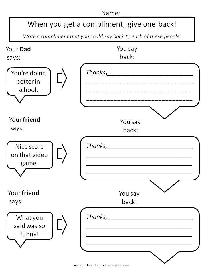 conversation skills worksheet