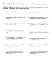 converse inverse contrapositive worksheet