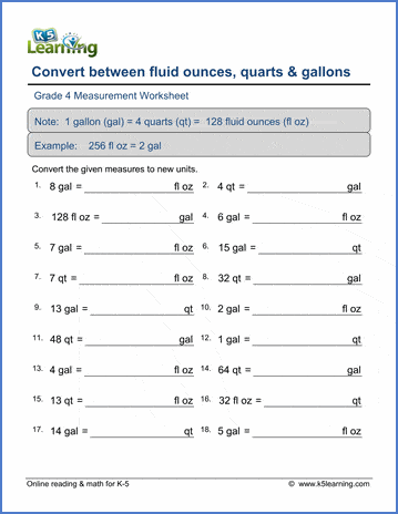 Grade 4 Measurement Worksheets - free &  printable | Worsheets library