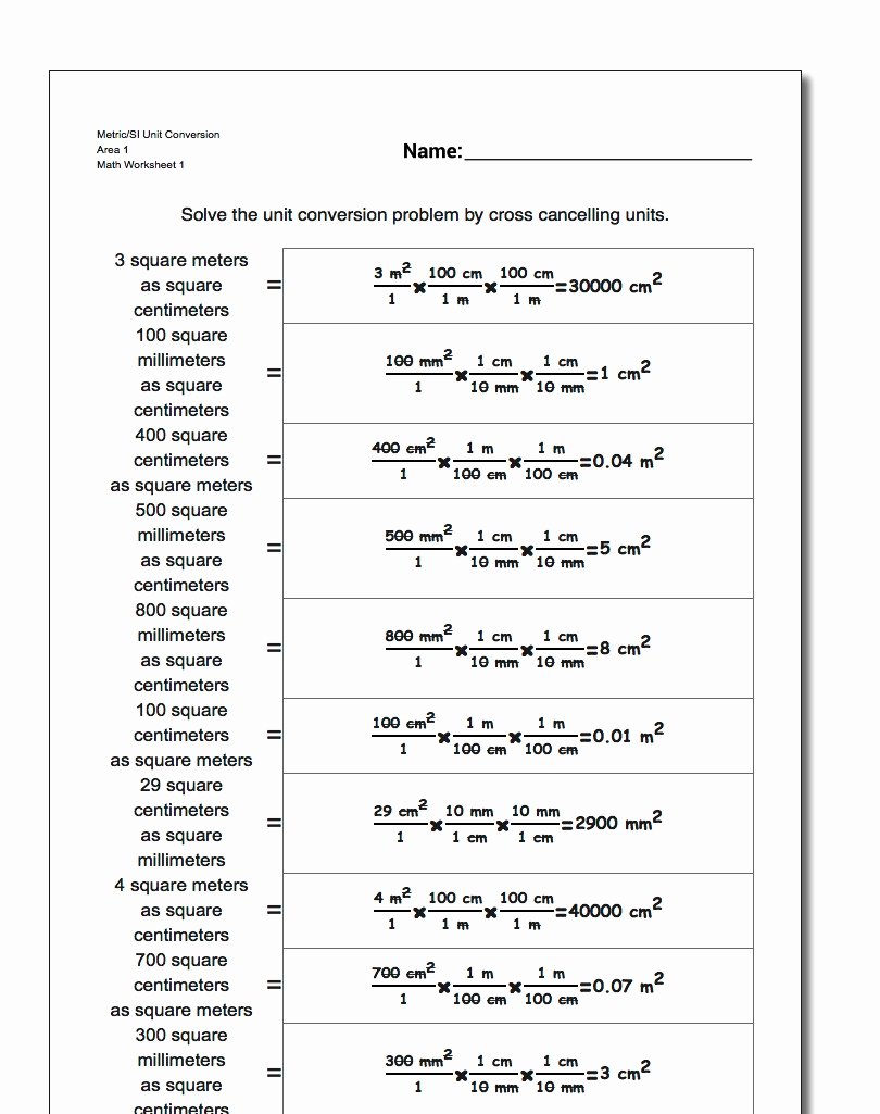 Chemistry Conversion Sheet