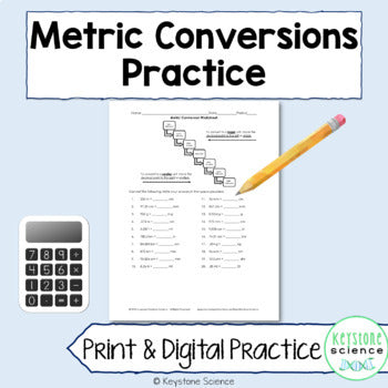 Metric Conversions Worksheet Practice with Answer Key – Keystone ...