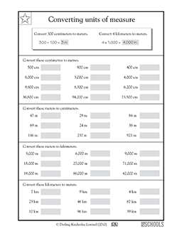 Converting units of measure #2 | 5th grade Math Worksheet ...