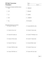 SI-Units-Conversions.pdf - SI Units Conversion Worksheet Convert ...