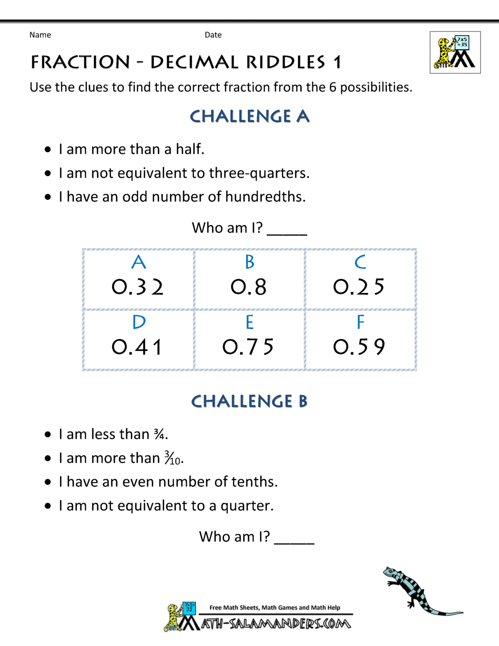 converting decimals to fractions worksheet 8th grade