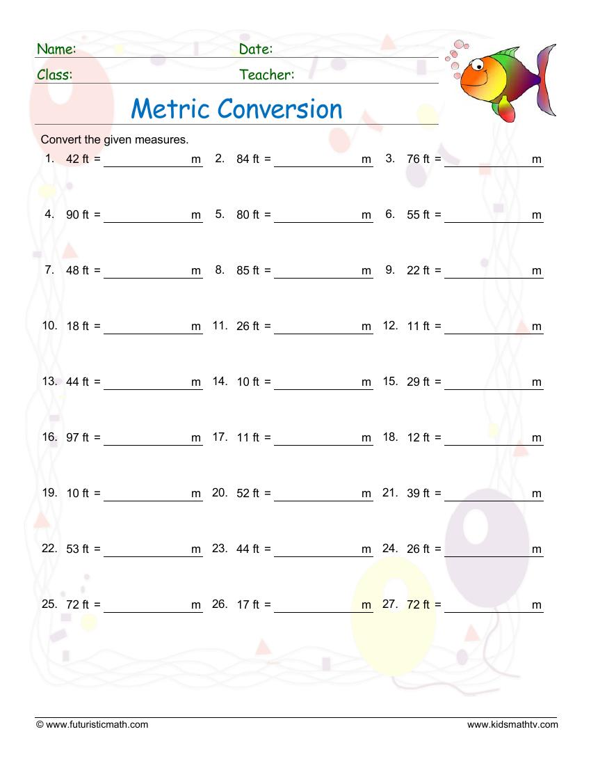 Measurement Math Worksheets pdf printable | Math Champions