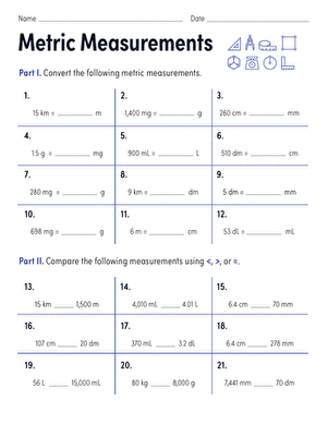 Metric Measurements | Worksheet 